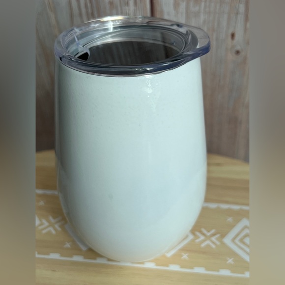 Rae Dunn Stainless Steel Wine Tumbler “Drink” with plastic lid. - Picture 6 of 8